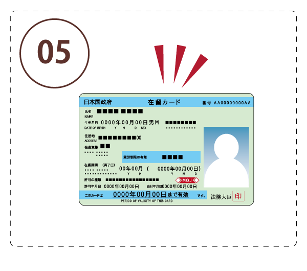 在留資格更新許可の通知＆在留カードの受取